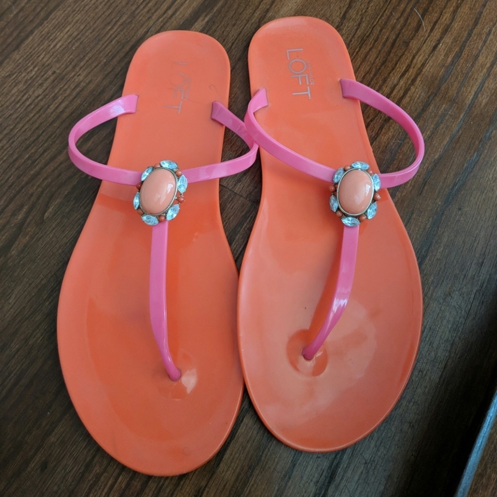 Pink jeweled sandals